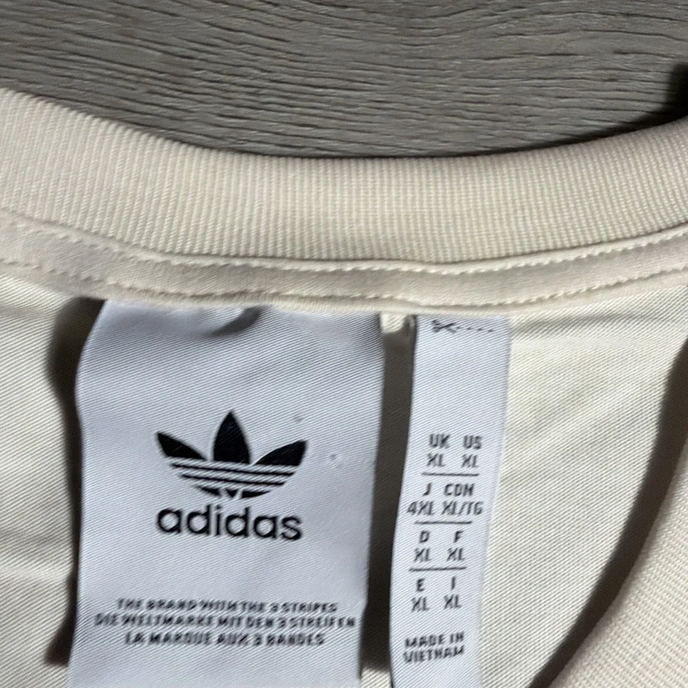 Adidas‎ Originals Trefoil Logo T-Shirt Cream Off-White Men's XL